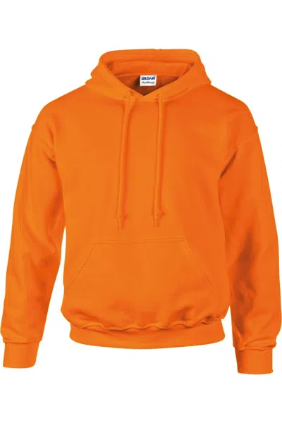 Gildan Heavyweight Dryblend Adult Unisex Hooded Sweatshirt Top / Hoodie (13 Colours) In Orange