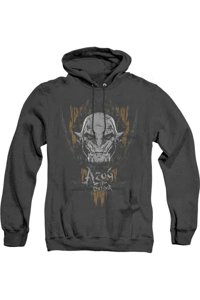 Gildan Hobbit Azog Adult Heather Hoodie / Hooded Sweatshirt In Black