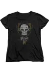 Gildan Hobbit Azog Short Sleeve Womens Tee / T-shirt In Black