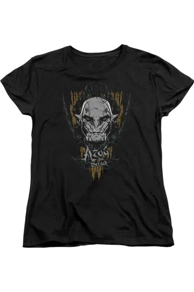 Gildan Hobbit Azog Short Sleeve Womens Tee / T-shirt In Black