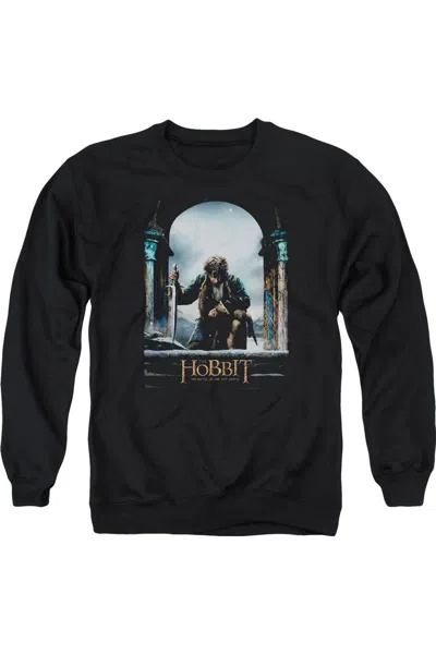 Gildan Hobbit Bilbo Poster Adult Crewneck Sweatshirt In Black