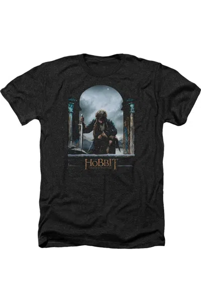 Gildan Hobbit Bilbo Poster Short Sleeve Adult V Neck Premium Cotton Tee / T-shirt In Black