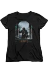 Gildan Hobbit Bilbo Poster Short Sleeve Womens Tee / T-shirt In Black