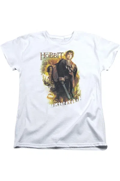 Gildan Hobbit Bilbo Short Sleeve Womens Tee / T-shirt In White