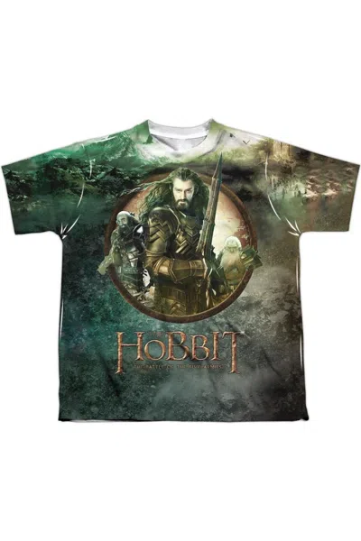 Gildan Kids' Hobbit Dwarves Vs Azog Short Sleeve Youth Poly Crew Tee / T-shirt In Green
