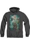 Gildan Hobbit Elronds Crew Adult Heather Hoodie / Hooded Sweatshirt In Black