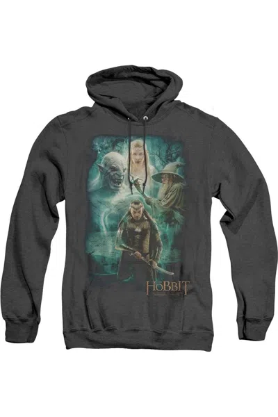 Gildan Hobbit Elronds Crew Adult Heather Hoodie / Hooded Sweatshirt In Black