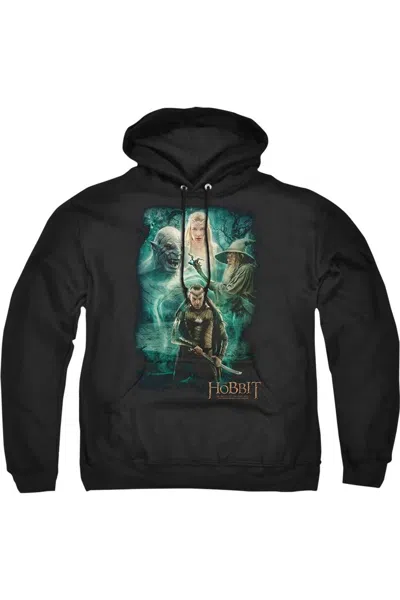 Gildan Hobbit Elronds Crew Adult Pull Over Hoodie / Hooded Sweatshirt In Black