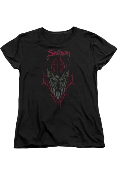 Gildan Hobbit Evils Helm Short Sleeve Womens Tee / T-shirt In Black