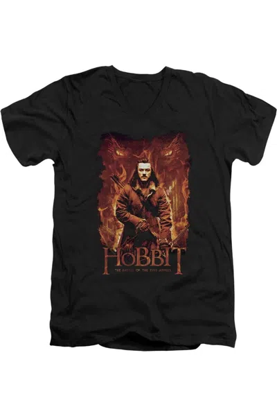 Gildan Hobbit Fates Short Sleeve Adult V Neck Premium Cotton Tee / T-shirt In Black