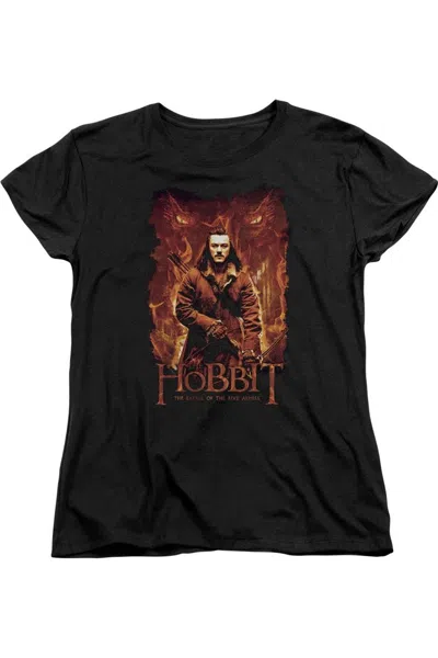 Gildan Hobbit Fates Short Sleeve Womens Tee / T-shirt In Black