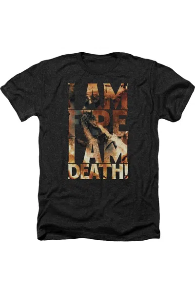 Gildan Hobbit I Am Fire Adult Heather Tee / T-shirt In Black