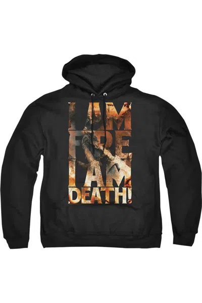 Gildan Hobbit I Am Fire Adult Pull Over Hoodie / Hooded Sweatshirt In Black
