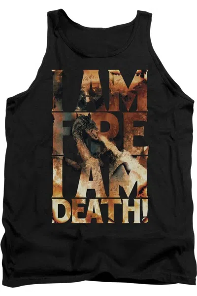 Gildan Hobbit I Am Fire Adult Tank Top In Black