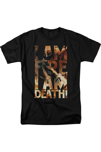 Gildan Hobbit I Am Fire Short Sleeve Adult Tall Tee / T-shirt In Black