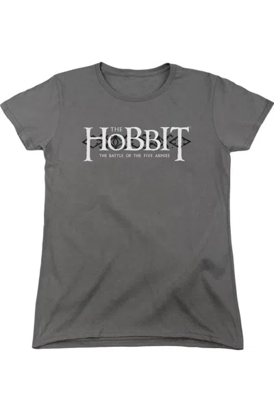 Gildan Hobbit Ornate Logo Short Sleeve Womens Tee / T-shirt In Pink