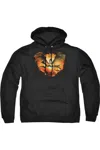 Gildan Hobbit Reign In Flame Adult Pull Over Hoodie / Hooded Sweatshirt In Black