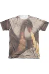 Gildan Hobbit Smaug Attack Adult Poly/cotton Short Sleeve Tee / T-shirt In White