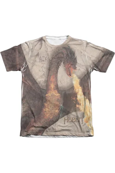 Gildan Hobbit Smaug Attack Adult Poly/cotton Short Sleeve Tee / T-shirt In White
