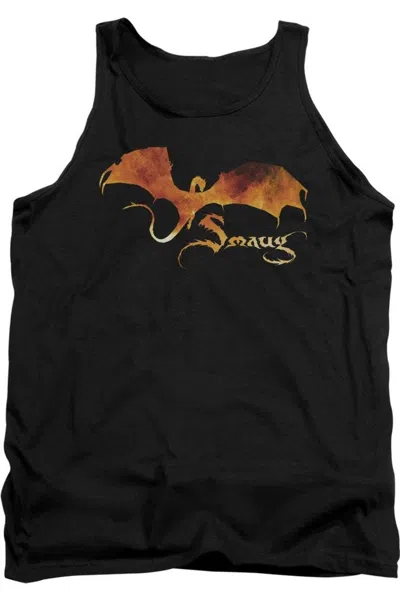 Gildan Hobbit Smaug On Fire Adult Tank Top In Black