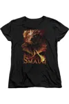Gildan Hobbit Smolder Short Sleeve Womens Tee / T-shirt In Black