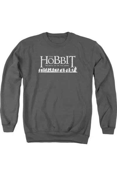 Gildan Hobbit Walking Logo Adult Crewneck Sweatshirt In Pink