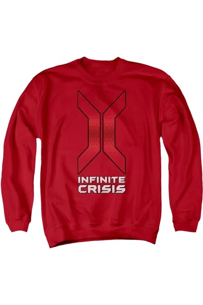 Gildan Infinite Crisis Title Adult Crewneck Sweatshirt In Red