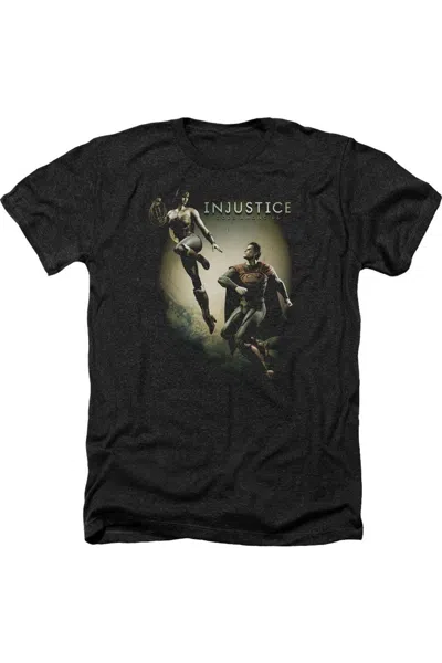 Gildan Injustice Gods Among Us Battle Of The Gods Adult Heather Tee / T-shirt In Black