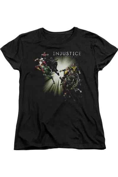 Gildan Injustice Gods Among Us Good Vs Evil Short Sleeve Womens Tee / T-shirt In Black