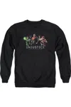 Gildan Injustice Gods Among Us Injustice League Adult Crewneck Sweatshirt In Black
