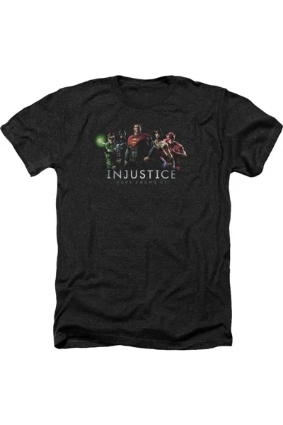 Gildan Injustice Gods Among Us Injustice League Adult Heather Tee / T-shirt In Black