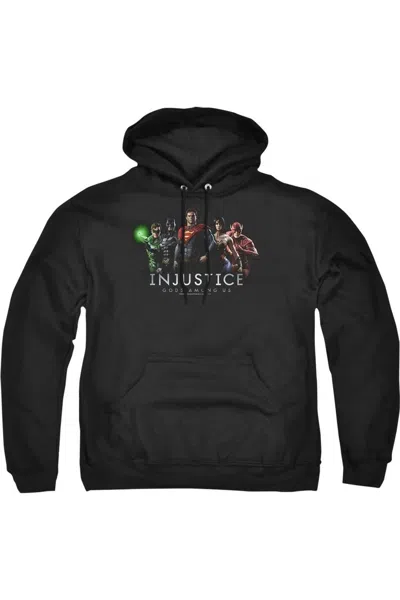 Gildan Injustice Gods Among Us Injustice League Adult Pull Over Hoodie / Hooded Sweatshirt In Black