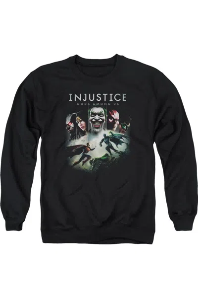 Gildan Injustice Gods Among Us Key Art Adult Crewneck Sweatshirt In Black