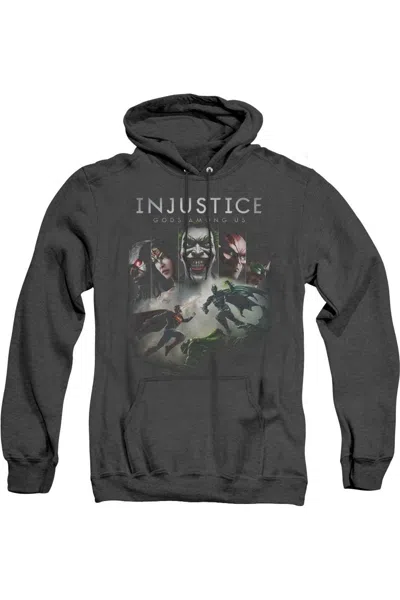 Gildan Injustice Gods Among Us Key Art Adult Pull Over Hoodie / Hooded Sweatshirt In Black