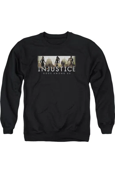 Gildan Injustice Gods Among Us Logo Adult Crewneck Sweatshirt In Black