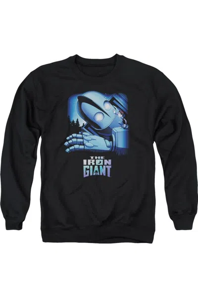 Gildan Iron Giant Giant And Hogarth Adult Crewneck Sweatshirt In Black