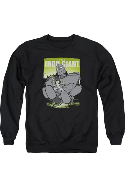 Gildan Iron Giant Helping Hand Adult Crewneck Sweatshirt In Black