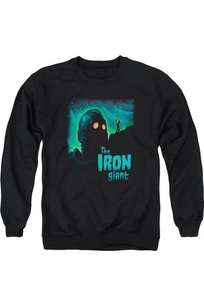 Gildan Iron Giant Look To The Stars Adult Crewneck Sweatshirt In Black