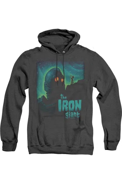Gildan Iron Giant Look To The Stars Adult Heather Hoodie / Hooded Sweatshirt In Black