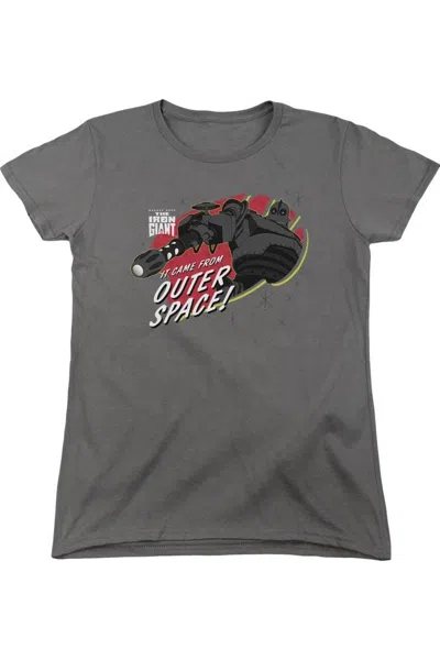 Gildan Iron Giant Outer Space Short Sleeve Womens Tee / T-shirt In Pink