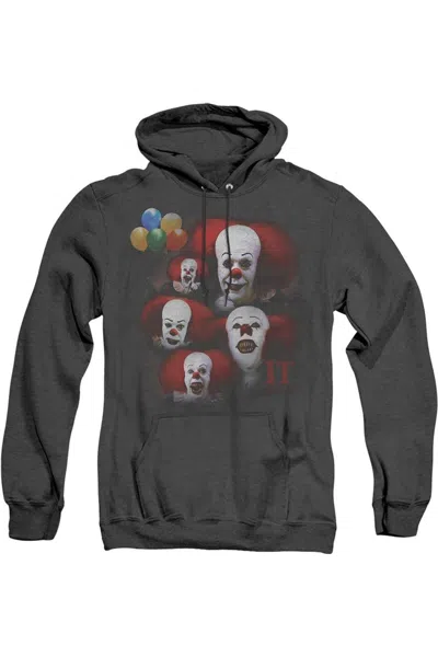 Gildan It Many Faces Of Pennywise Adult Heather Hoodie In Black