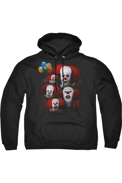 Gildan It Many Faces Of Pennywise Adult Pull Over Hoodie In Black