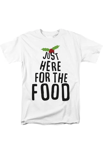 Gildan Just Here For The Christmas Food Unisex Adult T-shirt In White