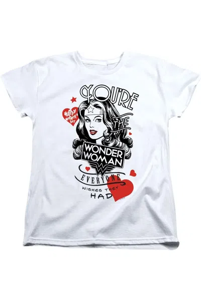 Gildan Justice League Core Everyone Wishes Short Sleeve Women´s Tee / T-shirt In White