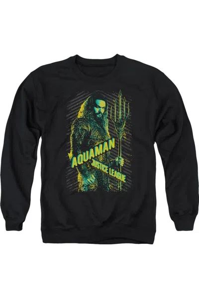 Gildan Justice League Movie Aquaman Adult Crewneck Sweatshirt In Black