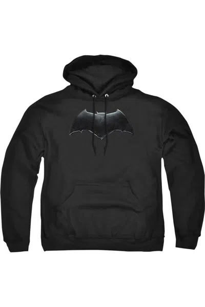 Gildan Justice League Movie Batman Logo Adult Pull Over Hoodie / Hooded Sweatshirt In Black