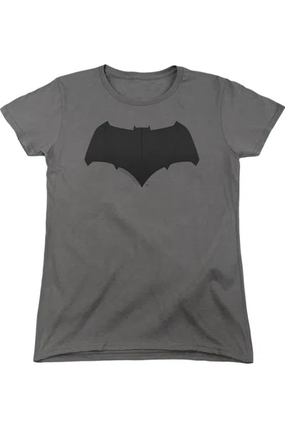 Gildan Batman V Superman Beveled Bat Logo Short Sleeve Womens Tee / T-shirt In Pink