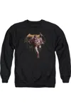 Gildan Justice League Movie Caped Crusader Adult Crewneck Sweatshirt In Black