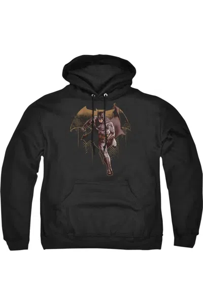 Gildan Justice League Movie Caped Crusader Adult Pull Over Hoodie / Hooded Sweatshirt In Black
