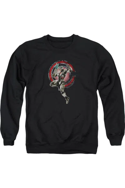 Gildan Justice League Movie Cyborg Adult Crewneck Sweatshirt In Black
